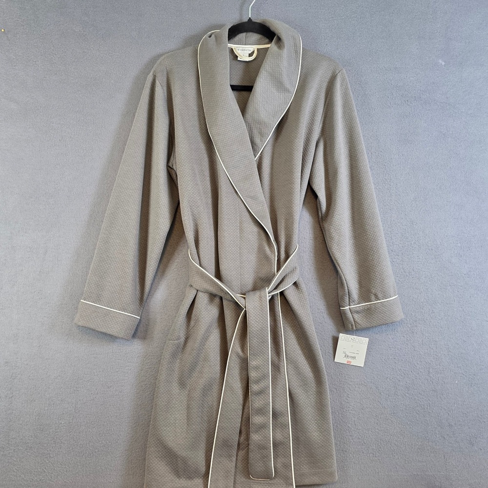 Liz Claiborne Gray Quilted Robe Small NWT 112-5604 0257